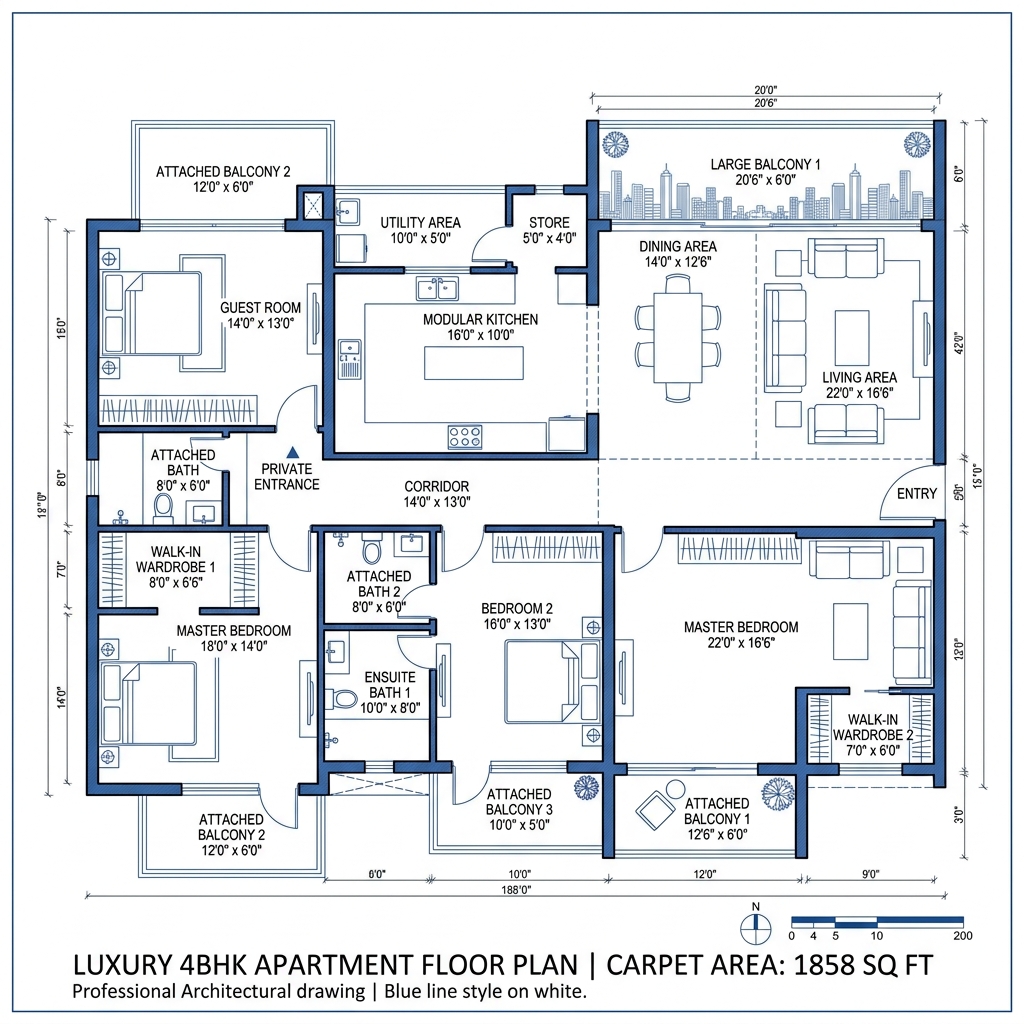 The Altius - 4 BHK Royal Fairway Residence