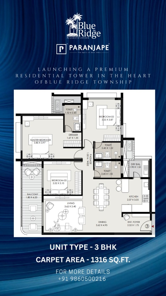 Promenade Residences - 3 BHK Riverview Classic
